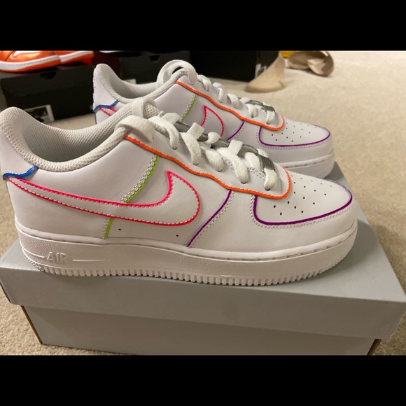 Nike | Shoes | Custom Nike Neon Airforce S | Poshmark